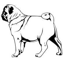 Load image into Gallery viewer, &quot;Side Pug&quot; Waterproof Vinyl Car Sticker