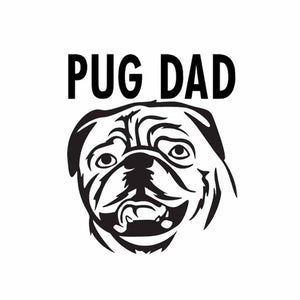 "Pug Dad" Waterproof Vinyl Car Sticker