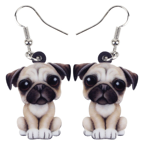 Pug Acrylic Earrings