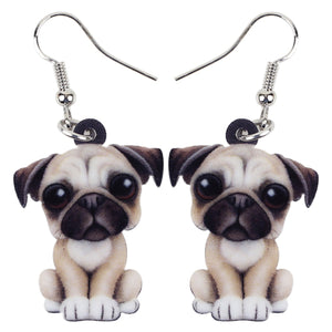 Pug Acrylic Earrings