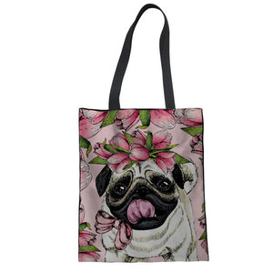 "Pugs Forever" Pug Shopping Bags