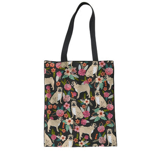 "Pugs Forever" Pug Shopping Bags