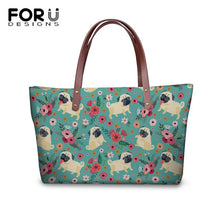 Load image into Gallery viewer, &quot;Pug Patterns&quot; Women&#39;s Shoulder Bags