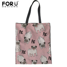 Load image into Gallery viewer, &quot;Pug Love&quot; Pug Tote Bags