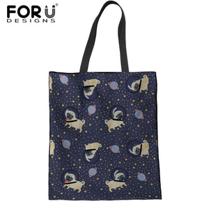 "Pug Love" Pug Tote Bags