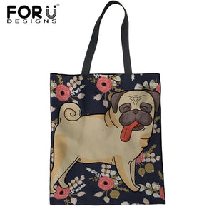 "Pug Love" Pug Tote Bags