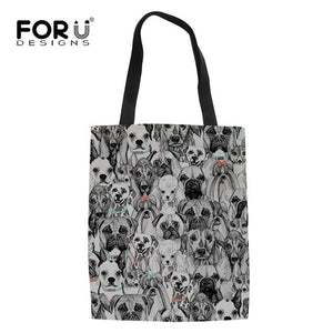 "Pug It All" Pug Shoulder Bags