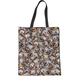 "Pug Patterns" Pug Reusable Bags